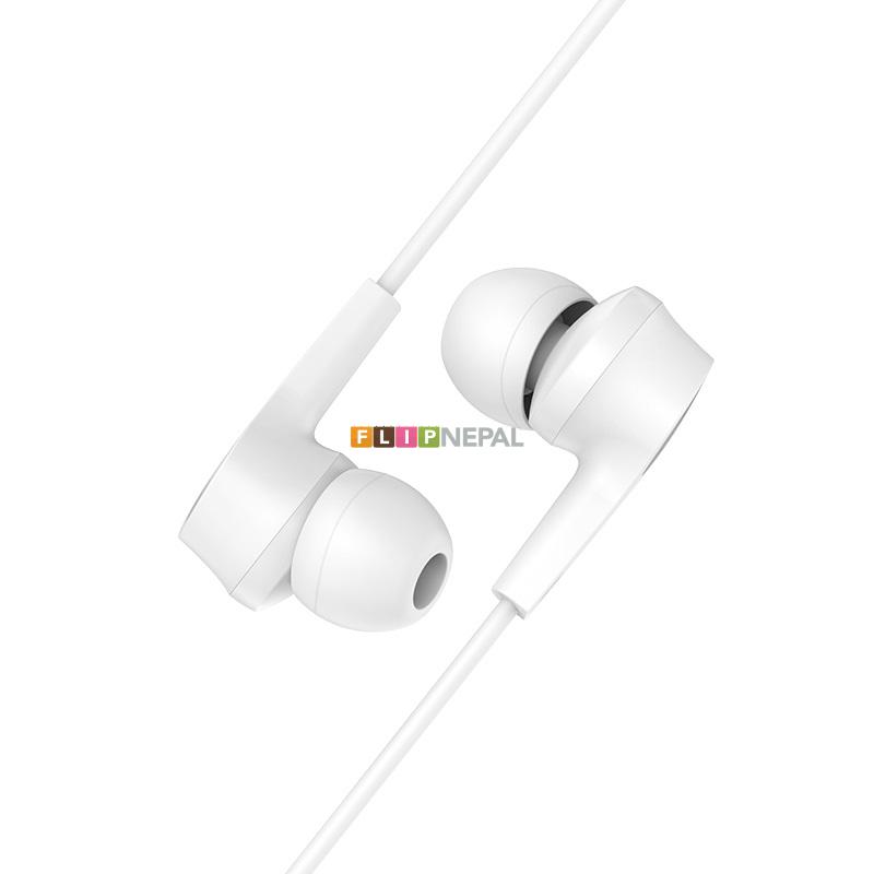 Hoco M50 Daintiness Universal Earphone with Mic ( White  )