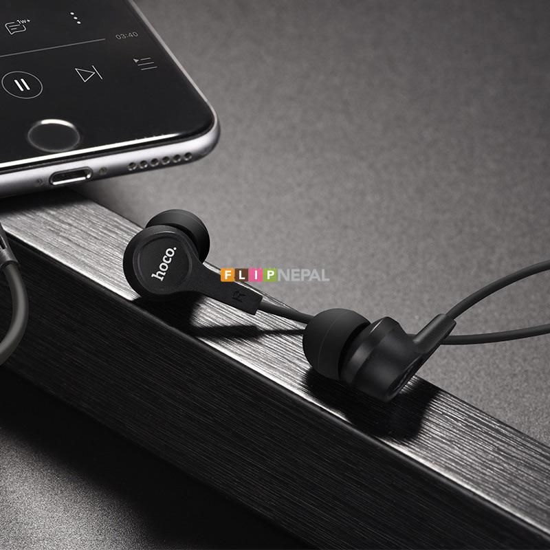Hoco M50 Daintiness Universal Earphone with Mic ( Black )