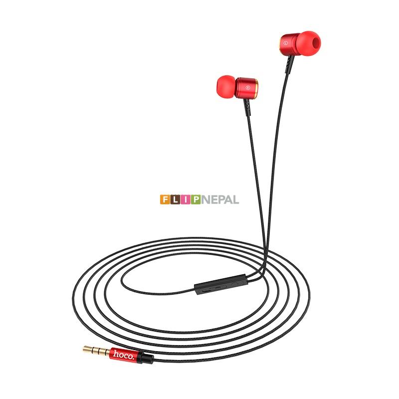 Hoco M42 Ice Rhyme Control Earphone With Mic ( Red )