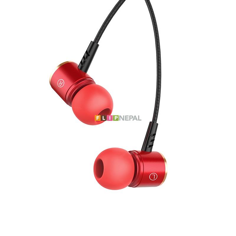 Hoco M42 Ice Rhyme Control Earphone With Mic ( Red )