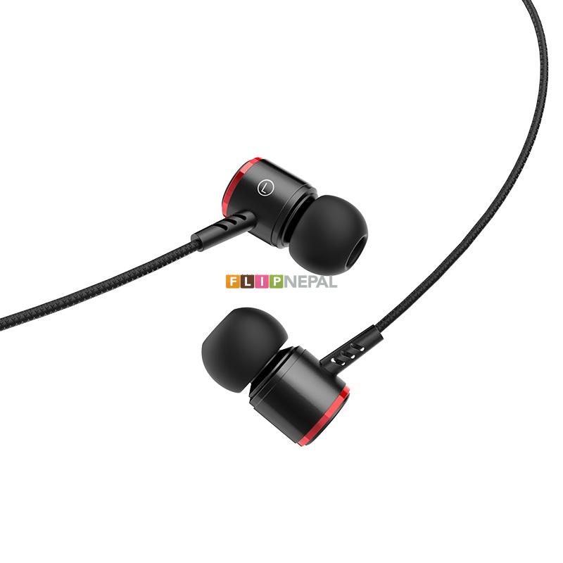 Hoco M42 Ice Rhyme Control Earphones With Mic ( Black )