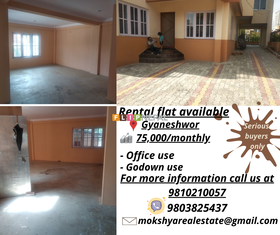 Rental flat is available at Gyaneshwor for official use