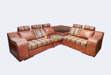 5 Sitter L Shaped Leather Sofa