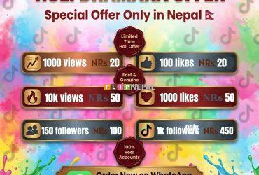 tiktok instagram facebook boost  holi offer