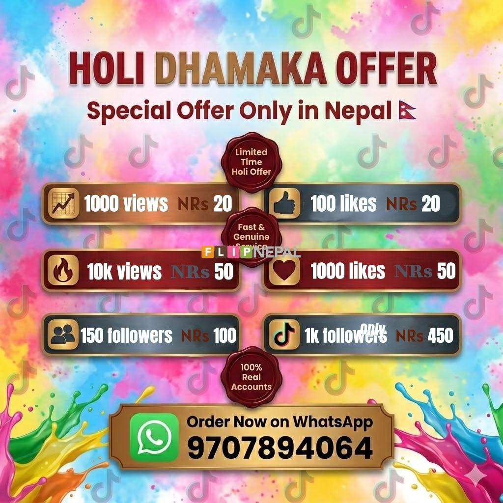tiktok instagram facebook boost  holi offer